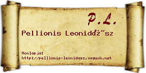 Pellionis Leonidász névjegykártya